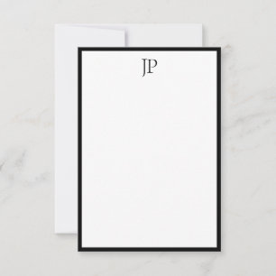 Elegante Mit Monogramm Kalligraphieskriptvorlage Mitteilungskarte