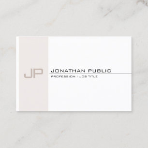 Elegante Mit Monogramm moderne, einfache Vorlage Visitenkarte