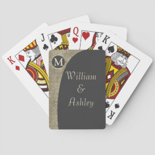 Elegante Mit Monogramm Spielkarten
