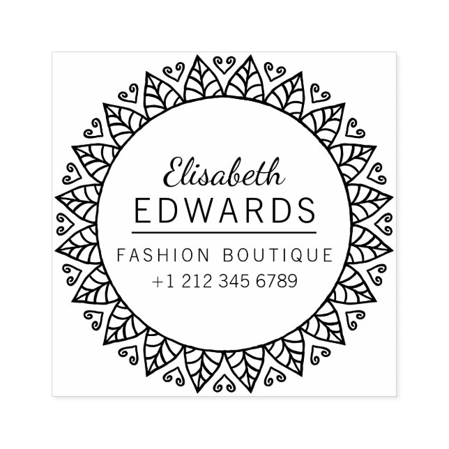 Elegante Mode-Boutique Gummistempel (Prägung)