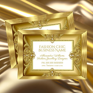 Elegante Mode Juwelier Designer Gold Gems Visitenkarte