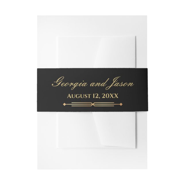 Elegante Modern Art Deco Einladungsbanderole (Vorderseite Beispiel)