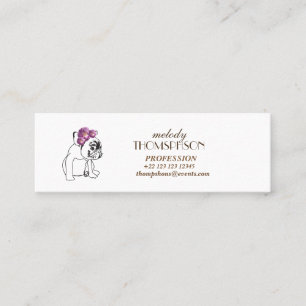 Elegante Modern Art Mini Standard Matte Card Visitenkarte