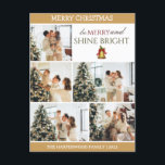 Elegante Modern Christmas Family Foto Collage Feiertagspostkarte<br><div class="desc">Elegante Modern Christmas Family Foto Collage</div>