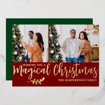 Elegante Modern Christmas Family Foto Collage