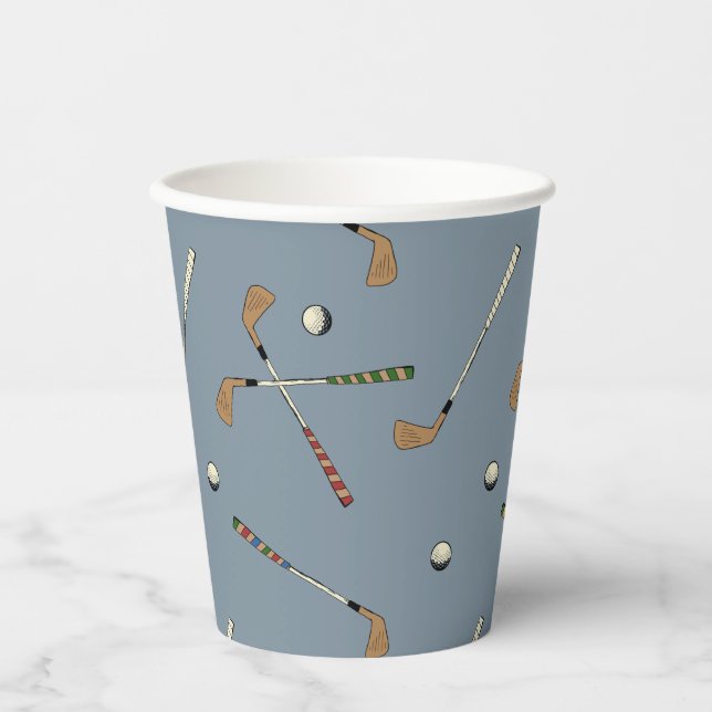 Elegante Modern Golf Golfer Pappbecher (Vorderseite)