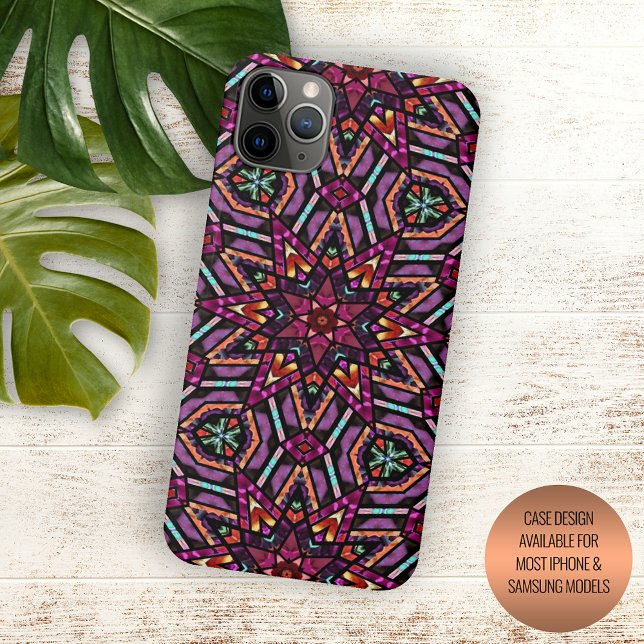 Elegante Moderne Abstrakte Bohemische Mandala Case-Mate iPhone Hülle (Von Creator hochgeladen)
