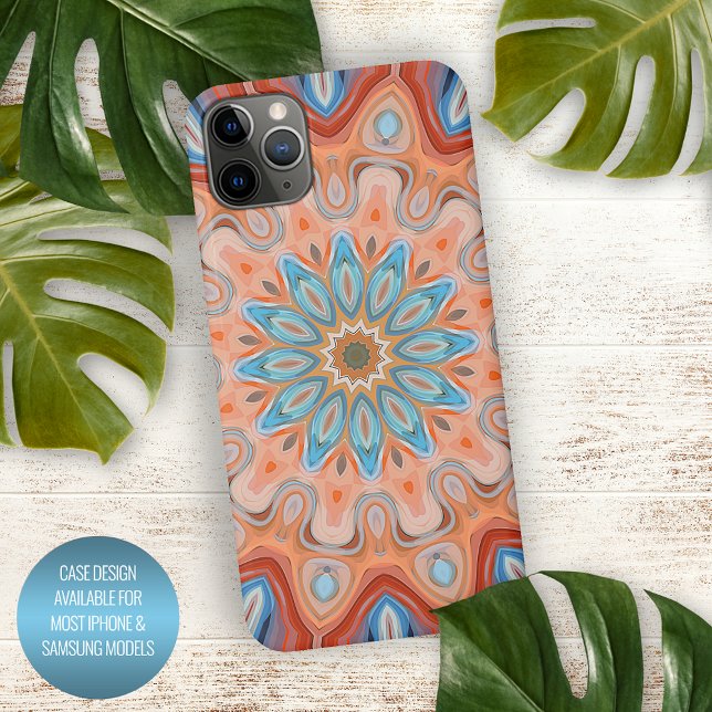 Elegante Moderne Abstrakte Bohemische Mandala iPhone Hülle (Von Creator hochgeladen)