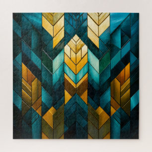 Elegante moderne abstrakte Gold Teal geometrisch