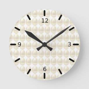 Elegante moderne abstrakte goldene Eier Wanduhr
