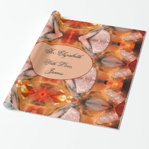 Elegante Moderne Abstrakte Kunst Rote Braun Geschenkpapier