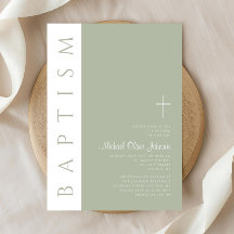 Elegante moderne altertümliche Grüne Taufe