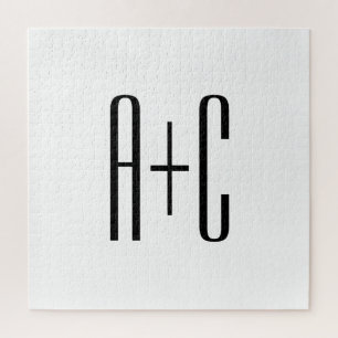 Elegante moderne Anfangsbuchstaben von Paaren We