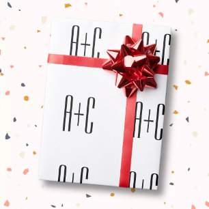 Elegante moderne Anfangsbuchstaben von Paaren   We Geschenkpapier