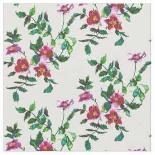 Elegante moderne Aquarellfarben, dunkelrosa Wildbl Stoff