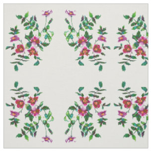 Elegante moderne Aquarellfarben, dunkelrosa Wildbl Stoff