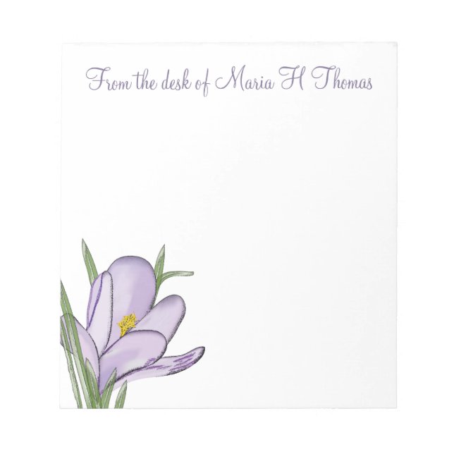 Elegante Moderne Aquarellfarben Frühlingskreuz Notizblock (Vorderseite)