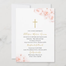 Elegante Moderne Aquarelltaufe Rosa Blütenblütenta