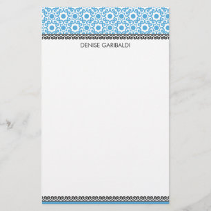Elegante moderne Arabeske personalisiert Briefpapier