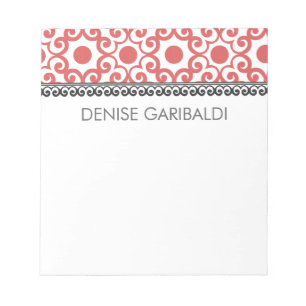 Elegante moderne Arabeske personalisiert Notizblock