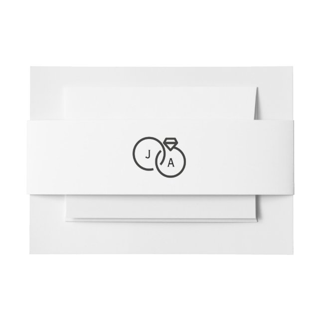 Elegante moderne Bands für Einladungen Einladungsbanderole (Vorderseite Beispiel)