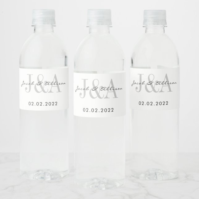 elegante moderne Bar-Gastgeschenk Hochzeit (Flaschen)