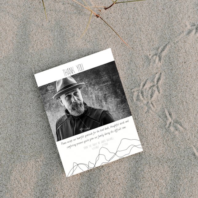 Elegante moderne Beerdigung Dankeschön Karte (Von Creator hochgeladen)