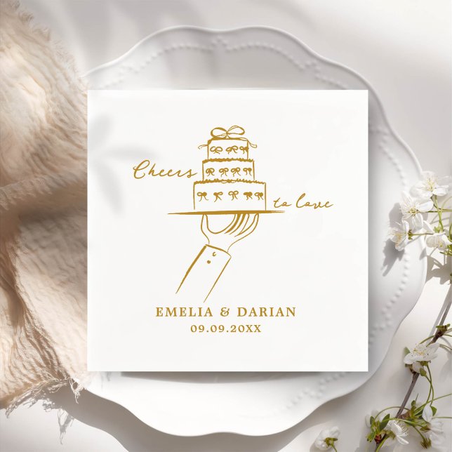 Elegante Moderne Beifall für die Liebe Minimalisti Serviette (Von Creator hochgeladen)