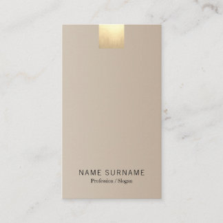 Elegante moderne beige visitenkarte