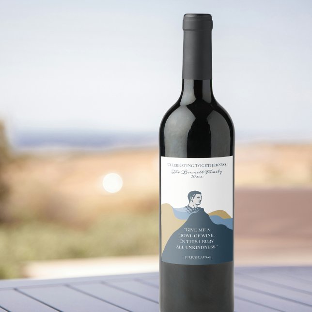 Elegante, moderne, benutzerdefinierte Skriptfarbe Weinetikett (Von Creator hochgeladen)