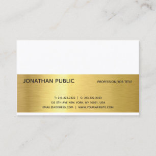 Elegante Moderne Beruflich Gold Schlicht Luxus Chi Visitenkarte