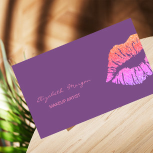 Elegante Moderne Berufliche Glitzer Lippen Visitenkarte