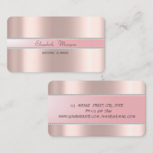 Elegante Moderne Berufliche Rose Gold, Perlen Visitenkarte