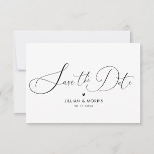 elegante moderne Beschriftung Save-the-Date-Einlad Einladung