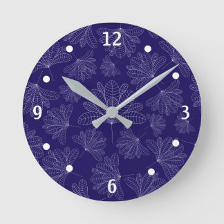 Elegante moderne blau-weiße grüne Runduhr Runde Wanduhr
