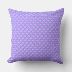 Elegante moderne blaue und violette Meerjungfrau Kissen