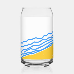 Elegante moderne Blue Beach Waves Dosenglas