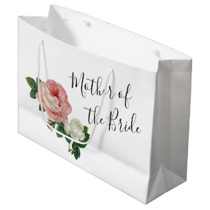 Elegante moderne Blumen Rosen Mutter der Braut Große Geschenktüte