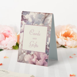 Elegante moderne Blumenkarten und Geschenke Hochze Tischaufsteller