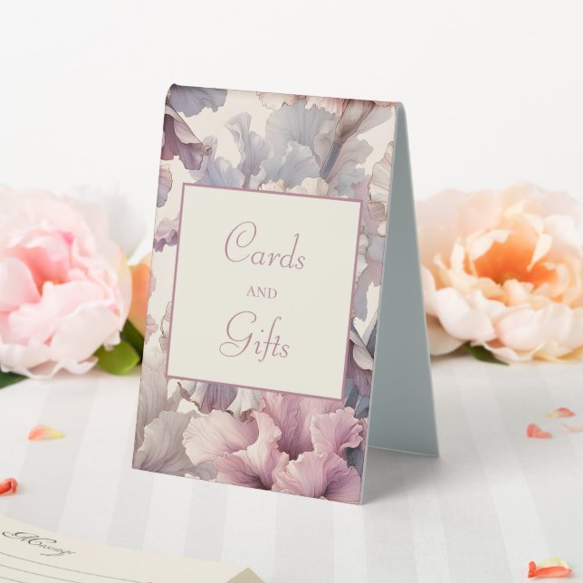 Elegante moderne Blumenkarten und Geschenke Hochze Tischaufsteller (In Situ (Hochzeit))