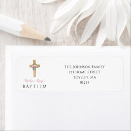 Elegante moderne, blumenreligiöse Kreuztaufe