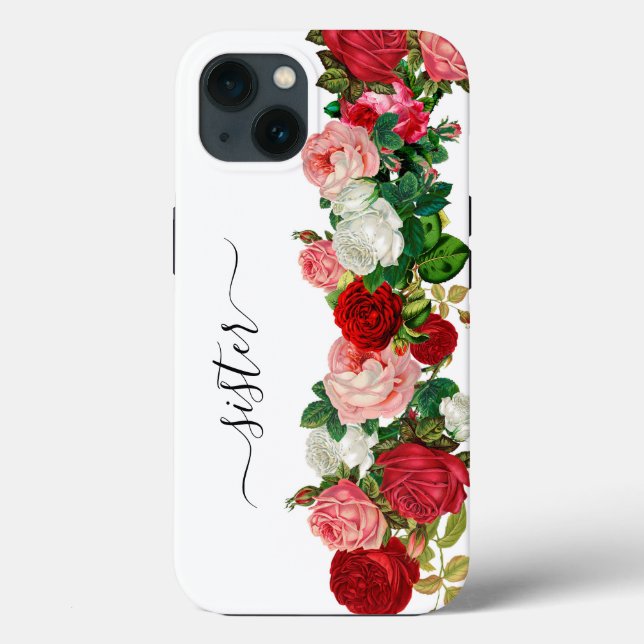 Elegante Moderne botanische Grüne Blume Case-Mate iPhone Hülle (Rückseite)