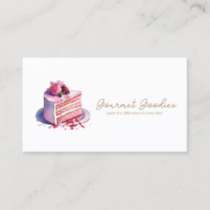 Elegante moderne Cake Designer Business Card Visitenkarte