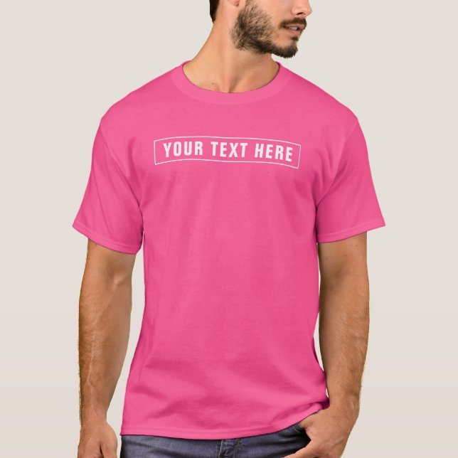 Elegante moderne Designvorlage Männerbraun rosa T-Shirt (Vorderseite)