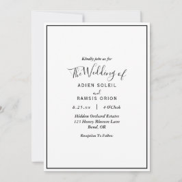 Elegante, moderne Details in einer Hochzeit Einladung