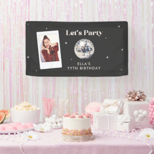 Elegante moderne Disco Ball Geburtstag Banner