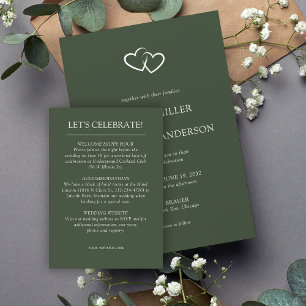 Elegante moderne, einfache Elemente Hochzeit Begleitkarte