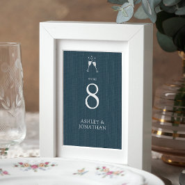 Elegante moderne, einfache Elemente Hochzeit Tischnummer