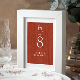 Elegante moderne, einfache Elemente Hochzeit Tischnummer