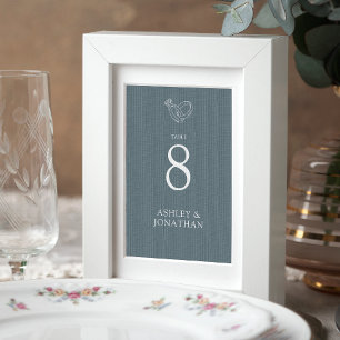 Elegante moderne, einfache Elemente Hochzeit Tischnummer